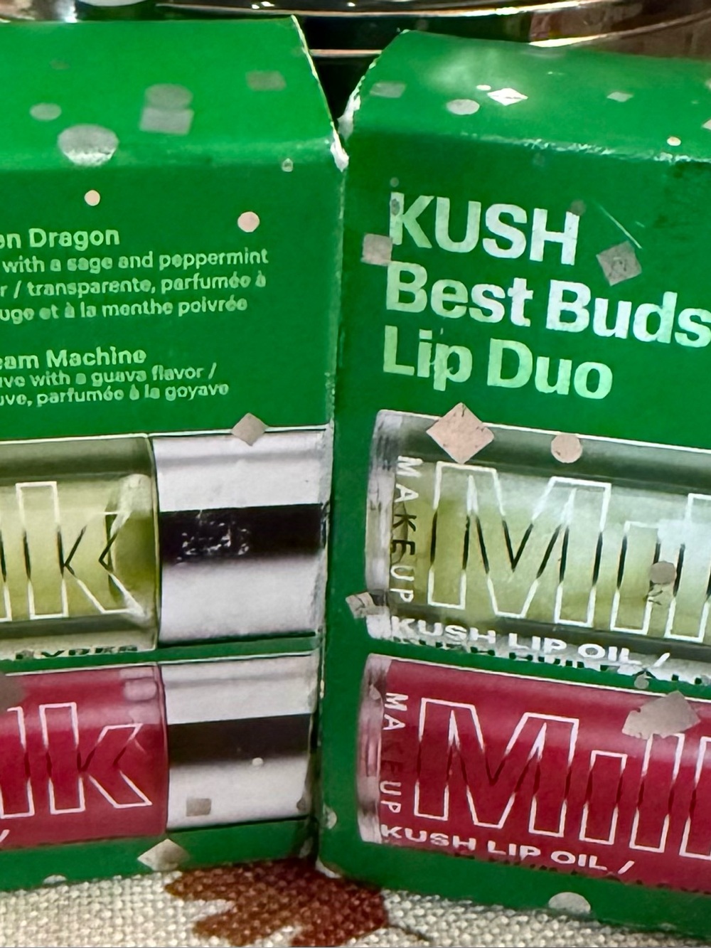 Milk Makeup Kush Best Buds Lip Duo is a two-piece lip oil set
